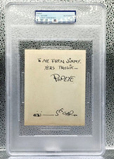 E.C. SEGAR AUTOGRAPHED POPEYE PHOTO  "Yers Trulie" Cigar Sketch PSA/DNA