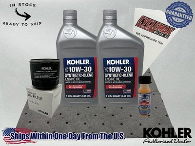 #ad #ad Cyclemax 10W 30 Semi Synthetic Kohler Oil Change Kit w Oil Pad amp; Fuel Treatment $36.78