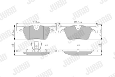 Jurid 573401J brake pad set, disc brake for BMW