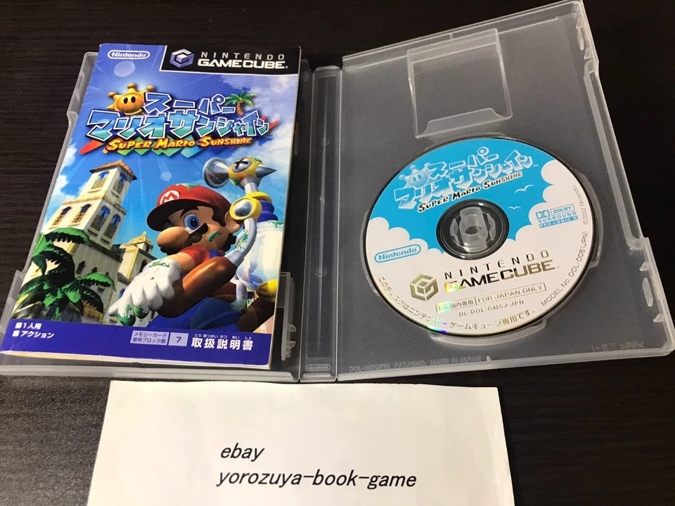 Super Mario Sunshine Nintendo GameCube Japanese Import NTSC-J Japan - Image 2 of 3
