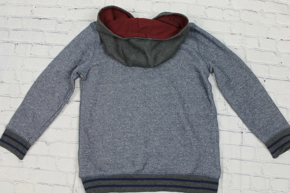 Epic Threads Boys Gray / Black Marled Genius Print Cotton Blend Hoodie Size 7 - Image 2 of 4