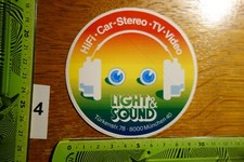 Alter Aufkleber HiFi Video Foto Kamera Gerät LIGHT&SOUND Stadt München