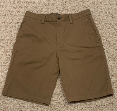 Men's BANANA REPUBLIC Emerson Shorts Sz 31 Flat Front 100% Cotton 54023 20” 