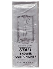 Carnation Home Fashions Stall Size Wide 5-gauge Shower Liner: 54" W x 78" L