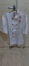 Club Chef Chef Jacket White Short Sleeves 10 Buttons Lightweight Size 112 XL