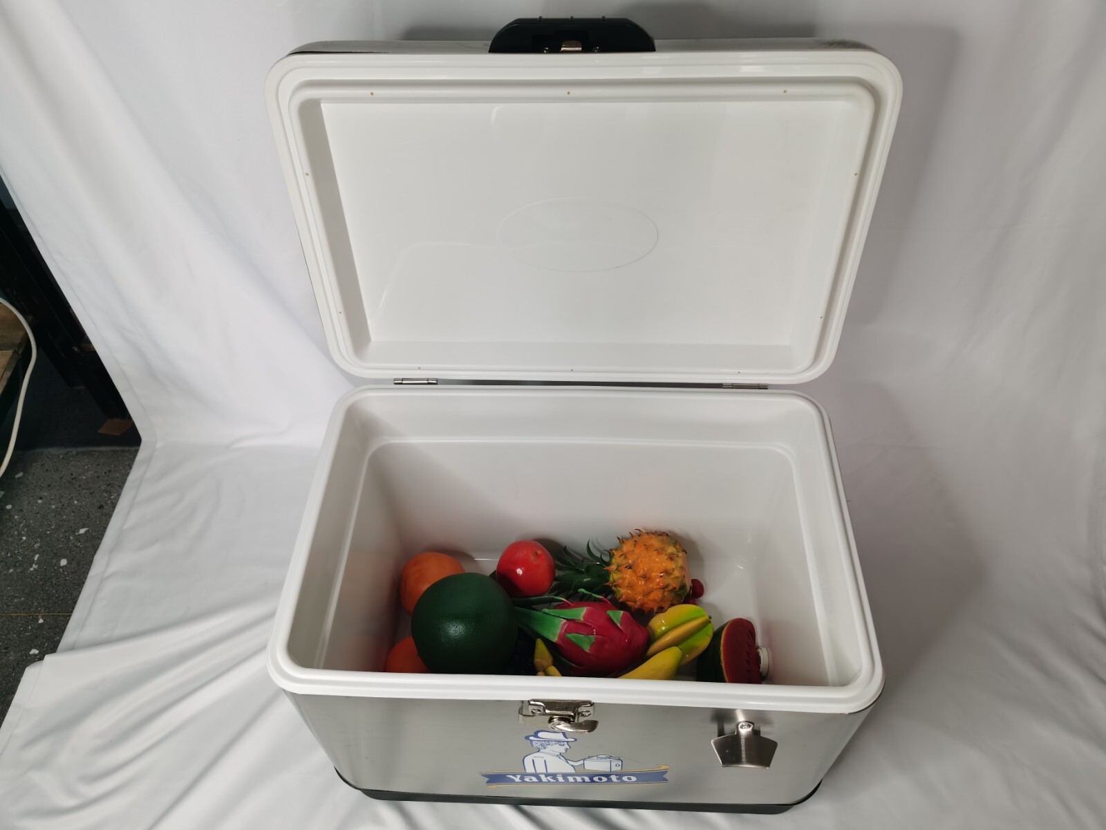 Yakimoto Ice Chest,Silver Cooler,with Bottle Opener,51L 54Qt,for Camping,RV, BBQ