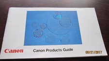 CANON Products Guide Camera printed in Japan Book illustrated manual