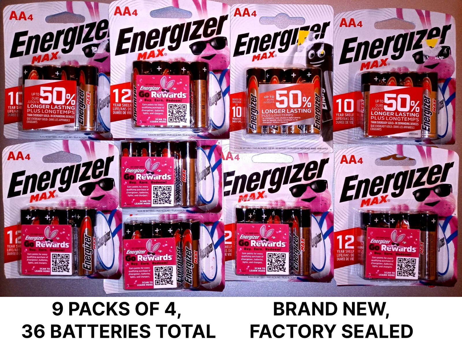 MAX AA Batteries (36-Pack), Double A Alkaline Batteries, BRAND NEW & SEALED-image