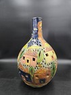 Vintage 1970s Clay Vase, Vintage, Signed By Artist , Very Unique!, Hand Painted