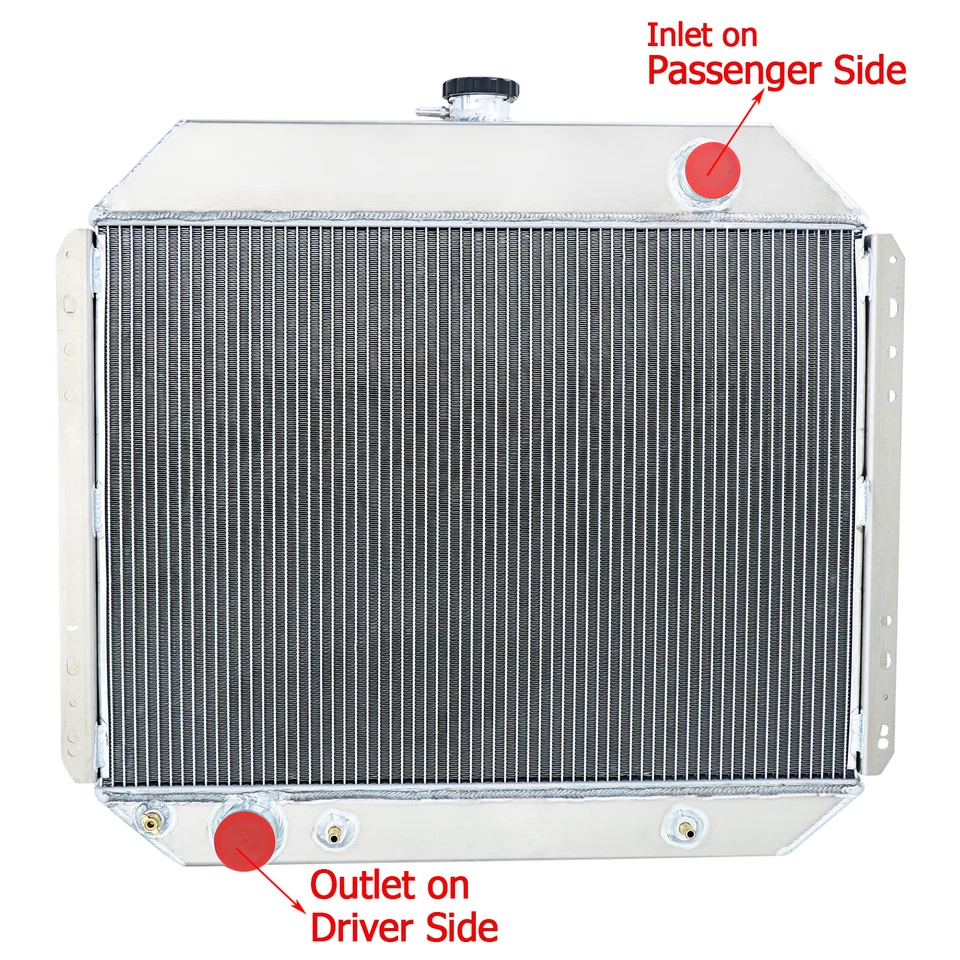 3ROW Aluminum Radiator For 1966-79 Ford F-100 F-150 F-250 F350 Truck Bronco V8 - Image 2 of 4