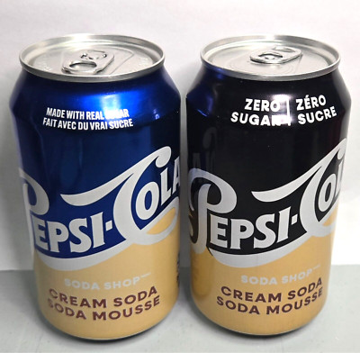 Pepsi-Cola Cream Soda + Zero Sugar 355ml   Canada Empty Collectible Set