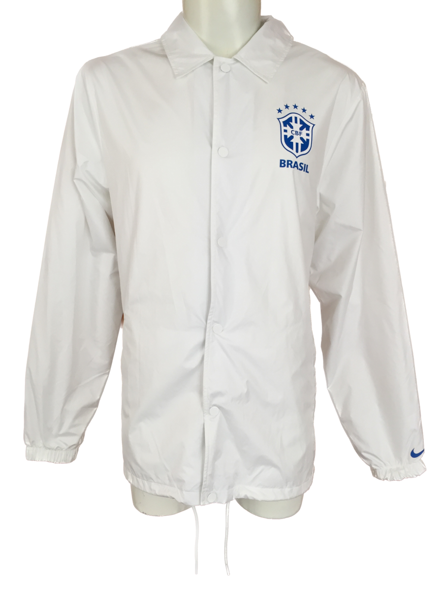 Brazil National Team Shield Wind Jacket White 2019 Mens Brasil