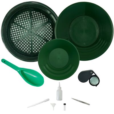 TerraX Complete Gold Panning Kit - 8 piece Kit - Made in the USA