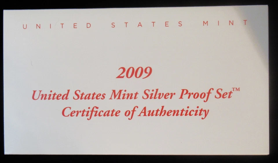 2009 18 Coin US Mint Silver Proof Set CoA in Original Box - Image 3 of 4