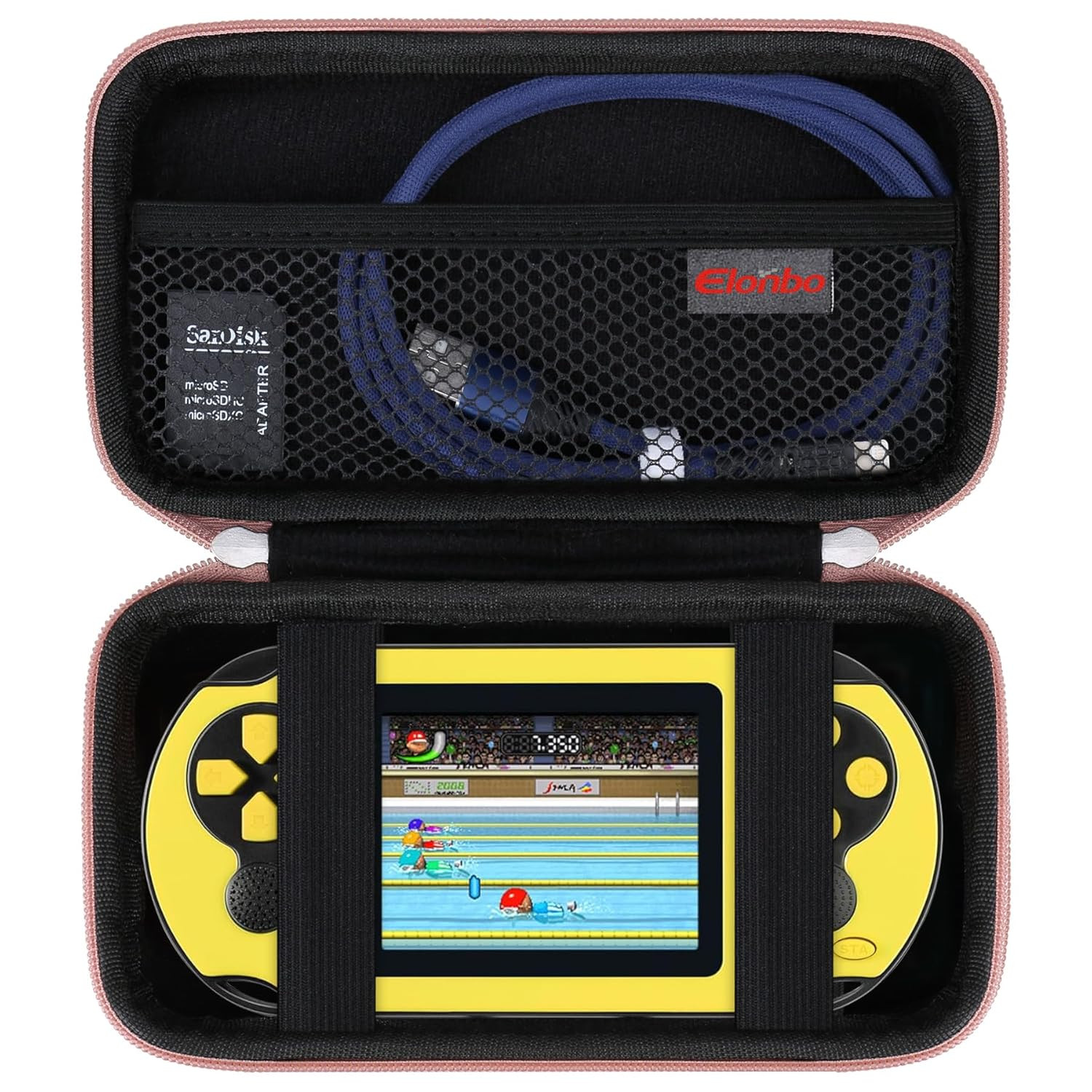 Carrying Case Compatible with Taddtoy 16 Bit Handheld Game Console for Kids Adul