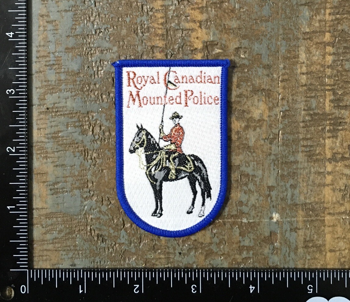 Vintage Canada Horse Patrolman Travel Souvenir Iron-On Woven Patch