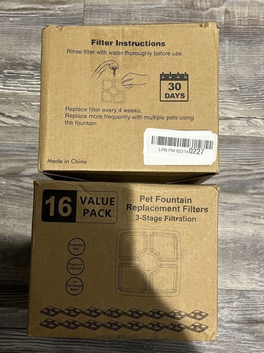 Paquete de 32 filtros dispensadores automáticos de fuente de agua para mascotas para perro gato - Imagen 2 de 5
