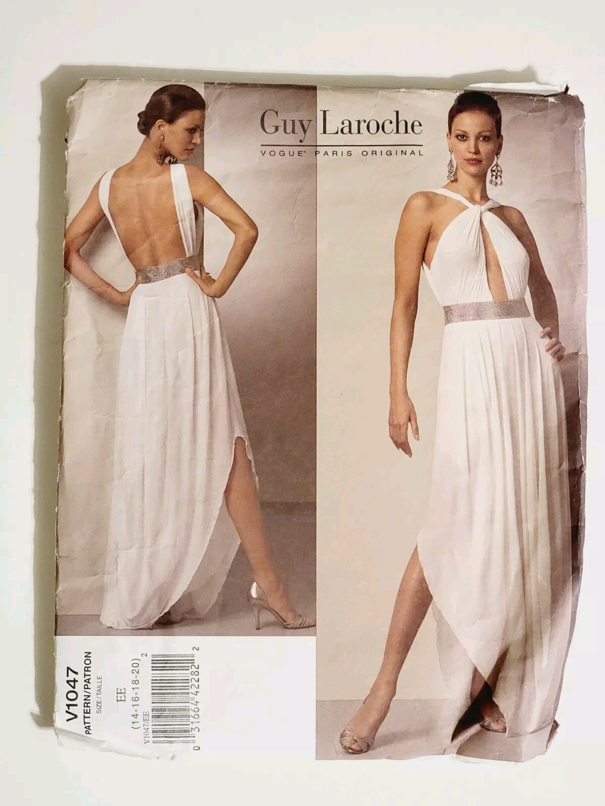 Lot 2 Vogue Paris Original Guy Laroche 2899-Cocktail Dress & 1047-Evening Dress 