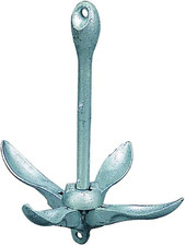 318003 Galvanized Folding Grapnel Anchor - 3.5 Lbs.,Blue