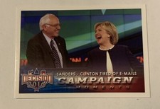 Decision 2016 Hillary Clinton Bernie Sanders Trading Card #95