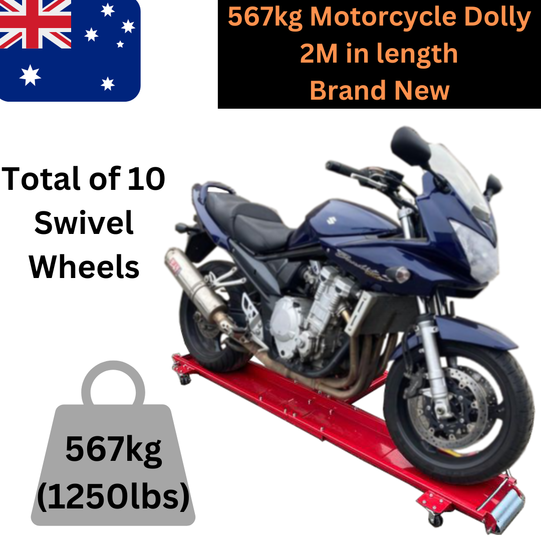 567kg Heavy Motorcycle Motorbike Dolly Mover Parking Stand Wheel Chock