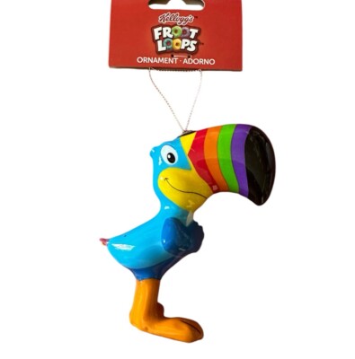 Fruit Loops Ornament - Toucan Bird Kids Cereal Breakfast Food Retro 80s Cartoon