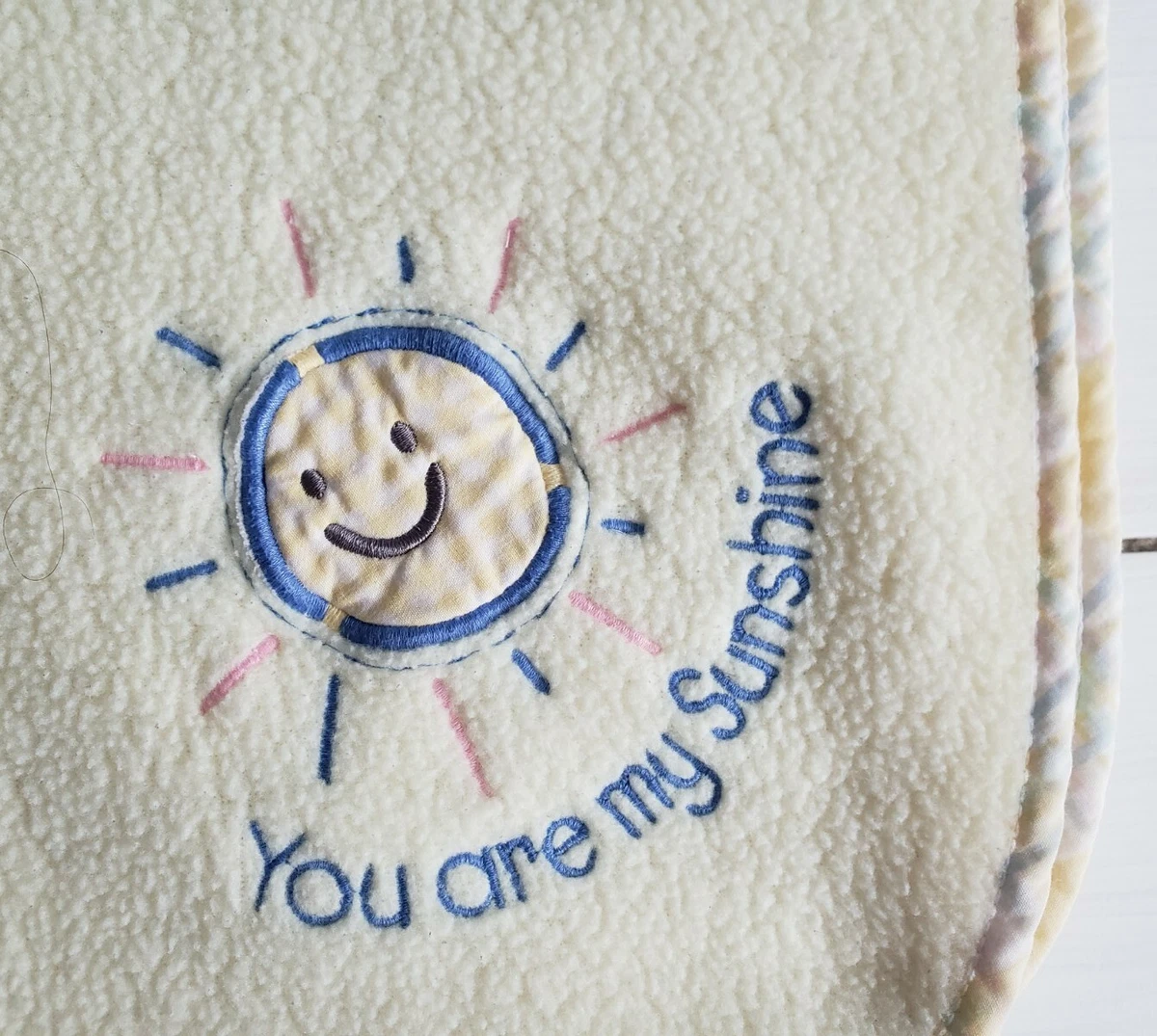 Just Born You Are My Sunshine Baby Blanket Yellow Sun Security