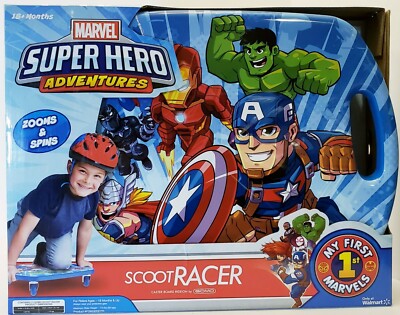 Marvel Super Hero Adventure Spin ScootRace Spins Caster Board, Ages, 18 Months +