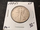 1934 S Walking Lady Liberty Half Dollar.  Extra Fine Condition.