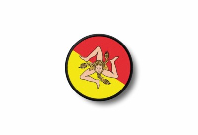Patch Abzeichen Wappenschild Brode Drucke Zum Aufbügeln Flagge Sizilien Sicilia
