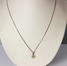 Pretry Sterling Silver Plumeria Charm Pendant Necklace 19’’ - 11766