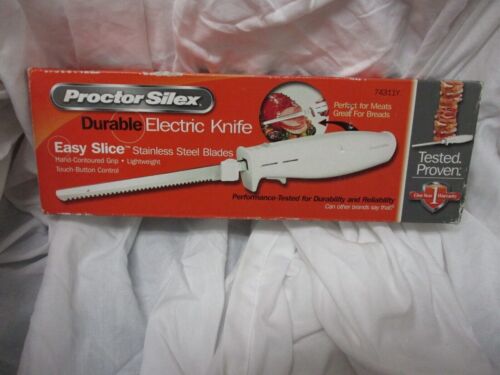 Proctor-Silex 74311Y Carving Electric Knife Stainless Steel Blades-Lightweight
