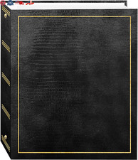 Black Magnetic Self-Stick 3-Ring Photo Album with 100 Pages 50 Sheets New