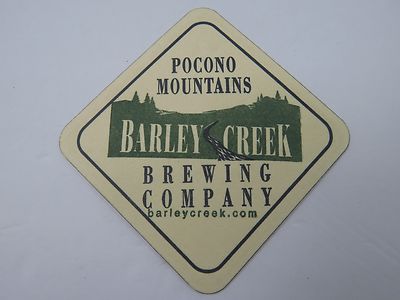 BEER Brewery COASTER BARLEY CREEK Brewing Co ~ Pocono Mountains, PENNSYLVANIA