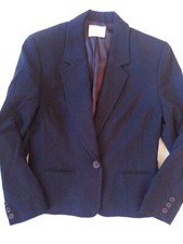 Pendleton Size 4-6 36" Navy Blue Classic Wool Blazer Jacket Vintage Made in USA