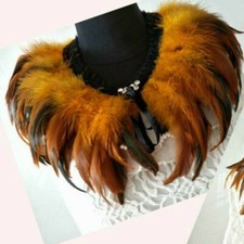 Feather Cape Jacket Cloaks Collar Wrap Poncho Tassel Costume Fancy Dress