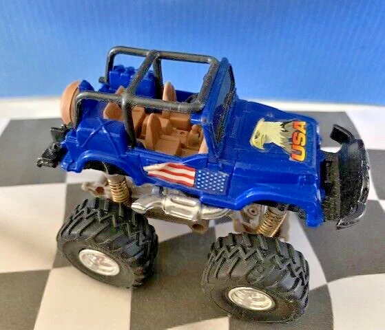 Funline 1999 Laser Stampeders Jeep Wrangler 4x4 BLUE Pullback - Image 2 of 2