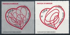Timbre France Adhesif 648/649 Patch D Amour Adeline André