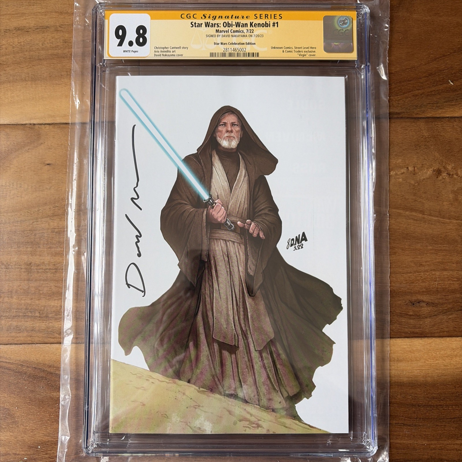 Star Wars Obi-Wan Kenobi #1 Nakayama Firmado SW Celebración Ed Virgen CGC 9.8