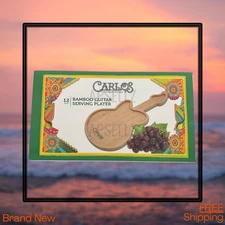 Carlos Santana Bamboo Guitar Serving Plater Platter 12 Inch Free Shipping USA