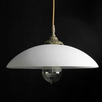 Premium HäNgeleuchte Beatrice Aus Messing Antik Glas Pendelleuchte HäNgelampe