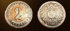 Deutsches Reich 2 Pfennig 1906 F Stuttgart Gro&szlig;er Adler Kaiserreich