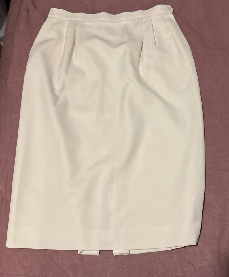 Falda Austin Reed Classics Lápiz Espalda Dividida Crema Marfil Talla 14 Nueva con Etiquetas Ropa de Oficina Foto 2 de 4