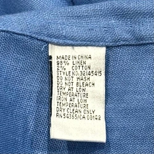 Nycard Collection Bright Sky Blue Linen Summer Chic Blazer Women’s Size 10 - Bild 7 von 9