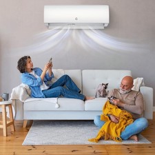 11500 BTU Wifi Enabled Mini Split Air Conditioner,17 SEER2 208/230V w/ Heat Pump