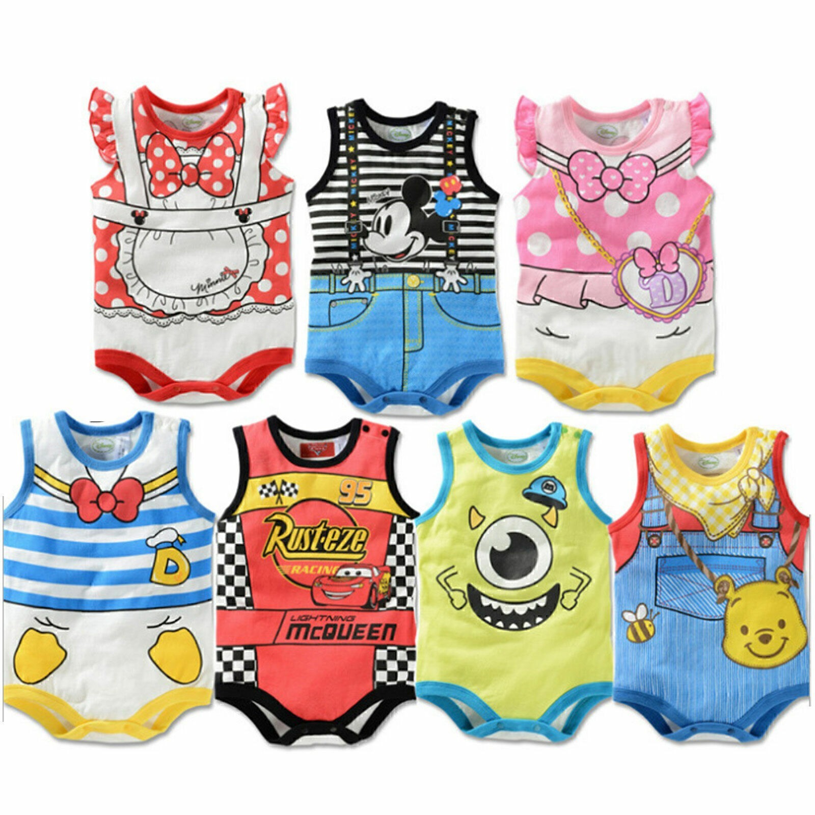 PONY ᄍPagliaccetto Tuta Body Neonato Bambino Ragazzi Ragazze Supereroe Cartoni Animati