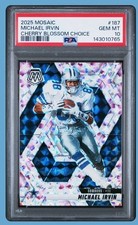 2025 Panini Mosaic Michael Irvin #187 Cherry Blossom Choice /20🔥PSA 10 GEM MT🔥
