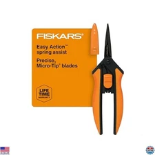 6" Pruning Scissors for Flowers, Weeds & Small Plants - Nonstick Stainless