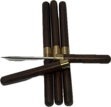4 Pcs Stainless Steel 9&rdquo; Ice Pick Tool W/Safety Cover Wood Color