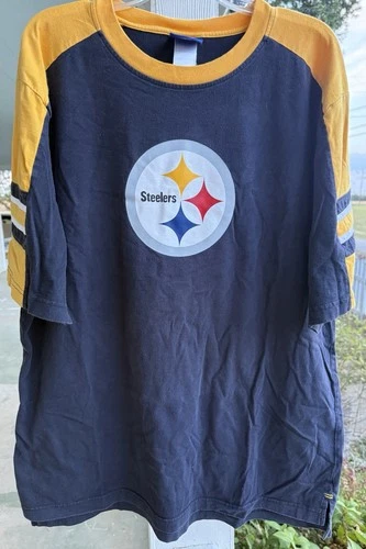 Steelers Black & Yellow T-shirt Pittsburgh Size Extra Large NFL Reebok